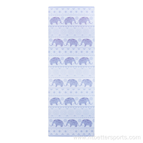 custom printed foldable suede yoga mats